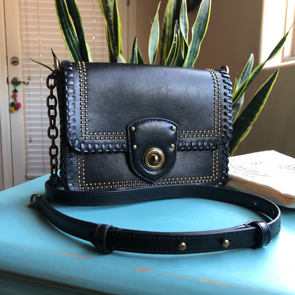 Lauren Ralph Lauren Black Crossbody Millbrook Gold